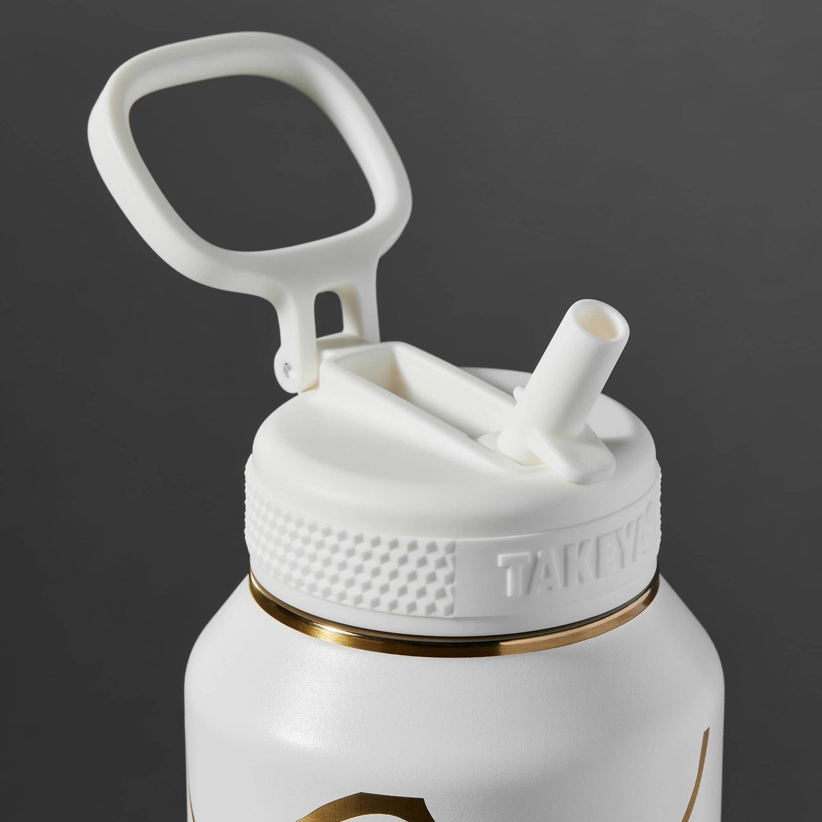Takeya - Kintsugi 32-oz. Leakproof Water Bottle with Straw Lid - Blanc