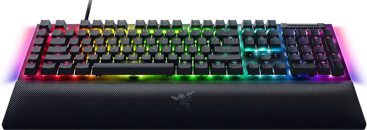Razer - BlackWidow V4 Full Size Wired Mechanical Green Clicky Switch Gaming Keyboard with Chroma RGB Backlighting - Black