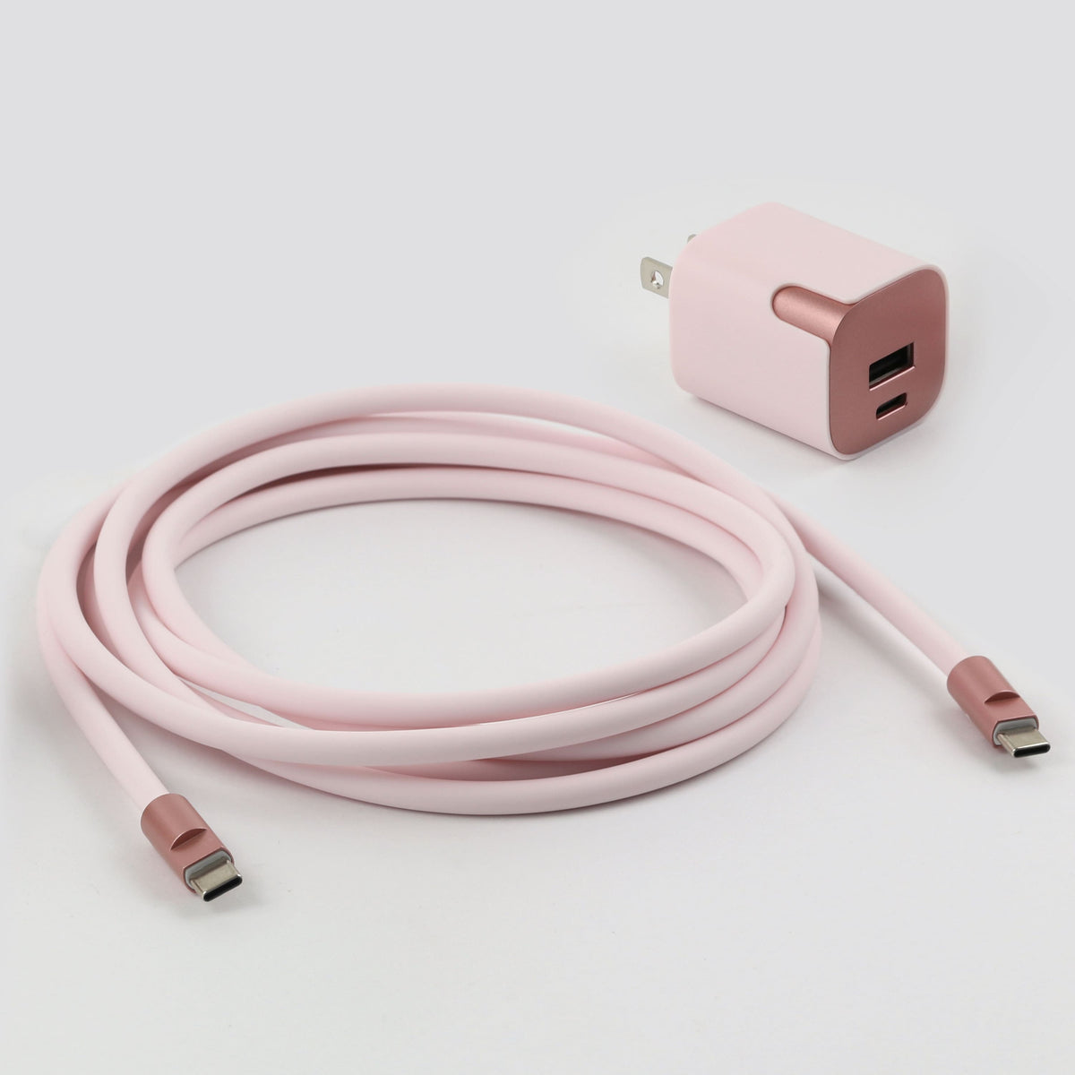 Helix - 30W USB Wall Charger with USB-C Cable - Blush