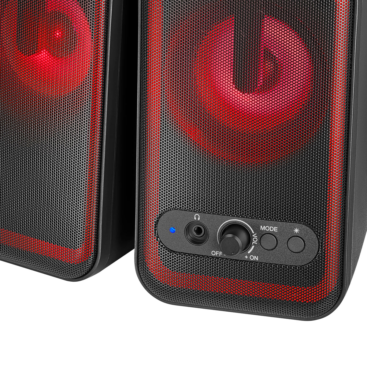 Insignia™ - 2.0 Bluetooth Computer Speakers with RGB Lighting (2-Piece) - Black