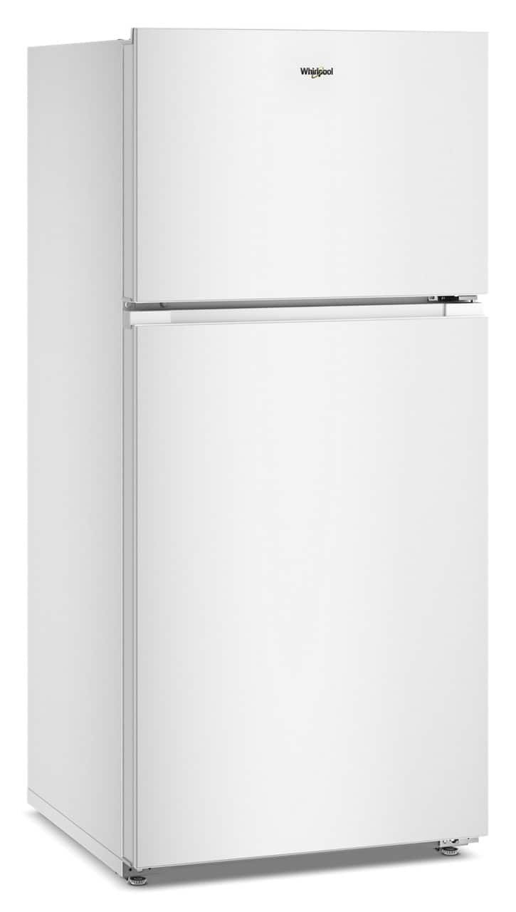 Whirlpool - 28 in. Wide 14.3 cu. ft. Top-Freezer Refrigerator with Total Coverage Cooling - White