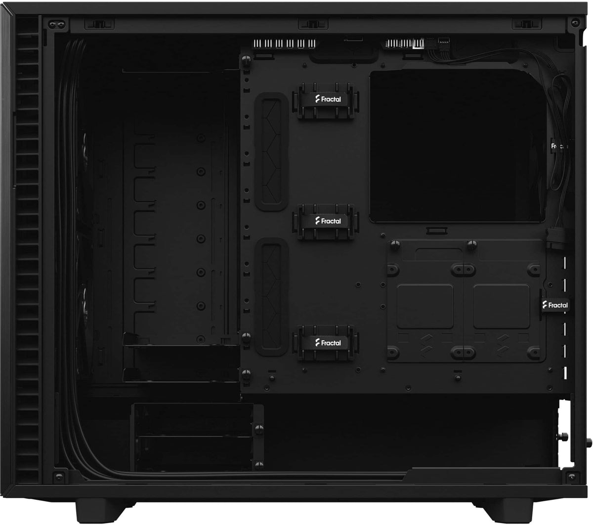 Fractal Design - Define 7 Black Brushed Aluminum/Steel E-ATX Silent Modular Mid Tower PC Case - Black