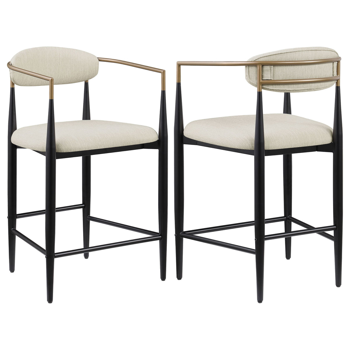 Kirkham - Banco Tapizado para Barra (Juego de 2) - Beige