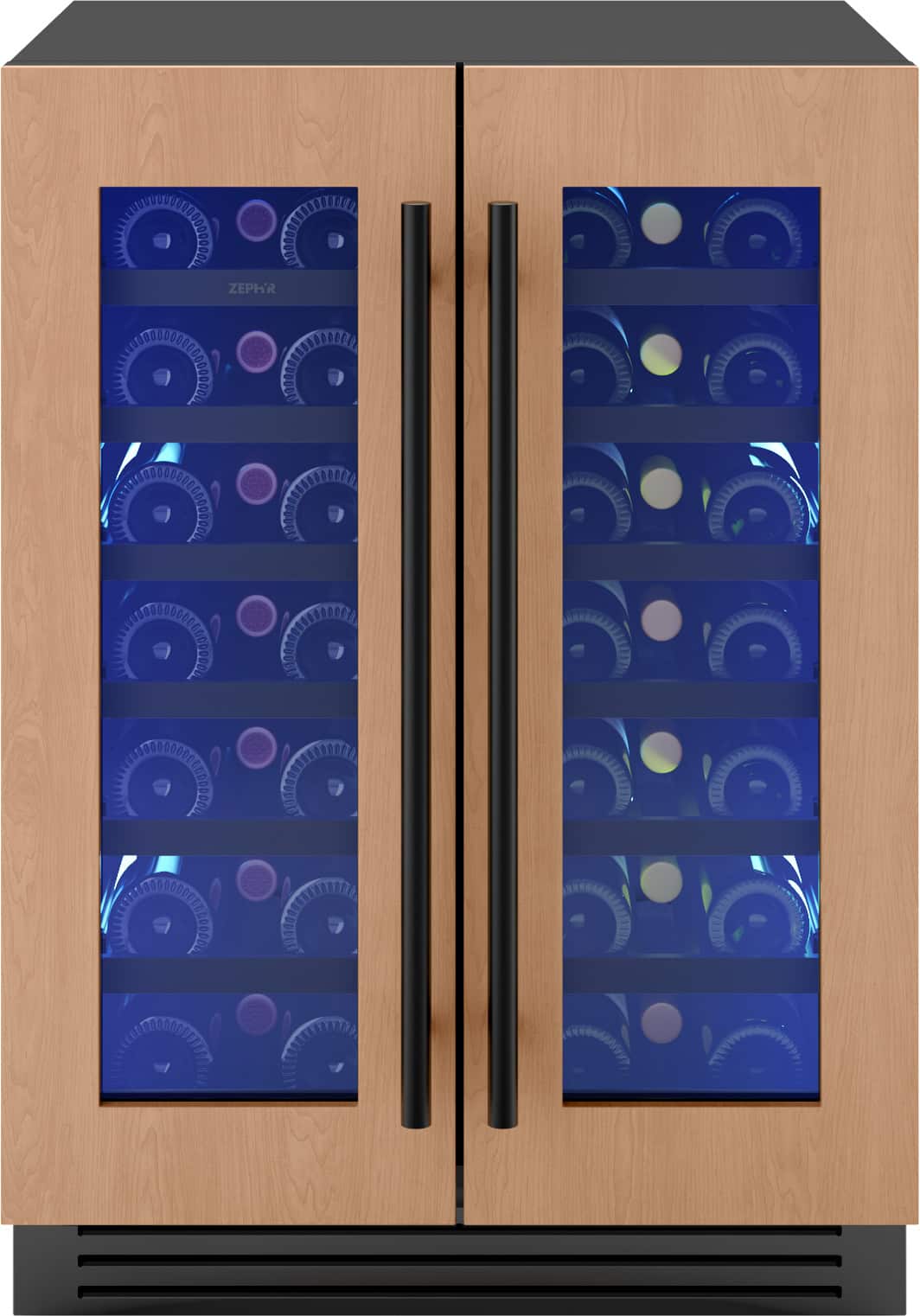 Zephyr - Presrv 24 in. 42-Bottle Dual Zone Wine Cooler - Panel Ready + Glass