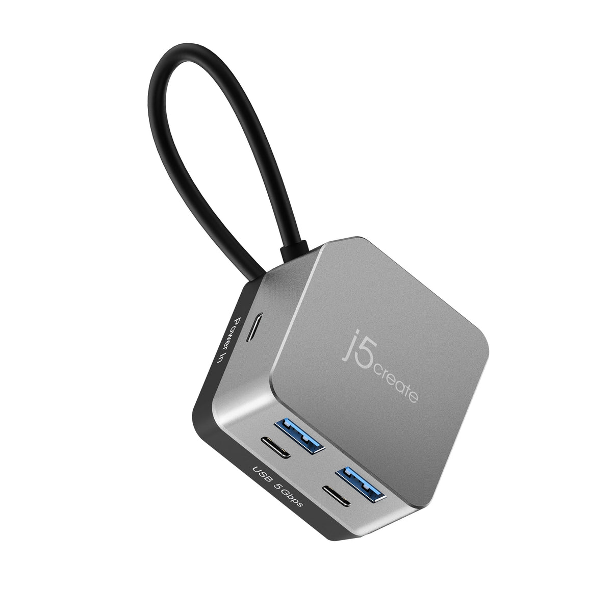 j5create - Flexible Ports USB-C® 4K144 HDMI™ Hub - Cube Plus 6 in 1 for Windows, macOS, Chrome OS - Space Gray