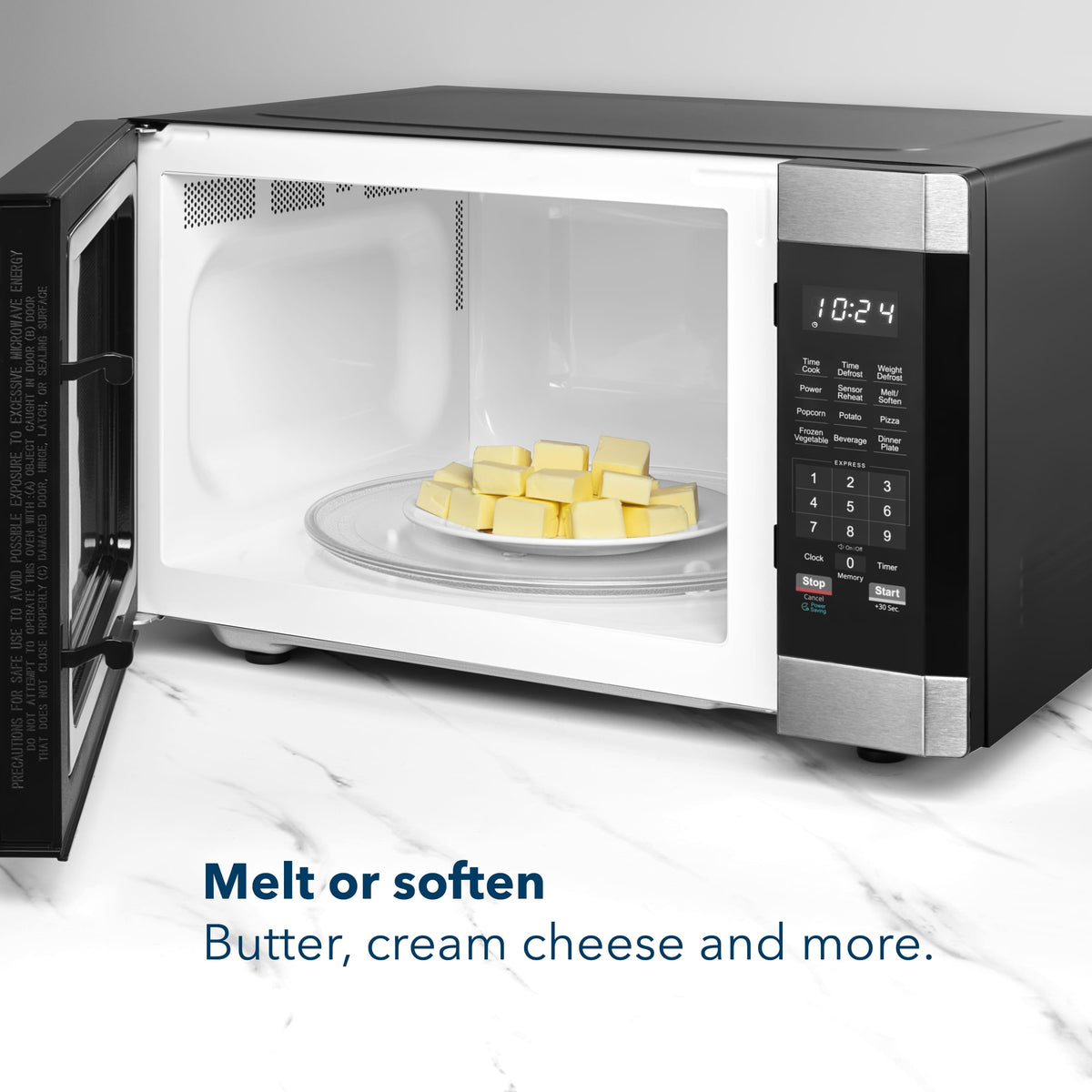 Insignia™ - 1.6 Cu. Ft. Countertop Microwave with Sensor Cooking and Inverter Technology - Stainless Steel