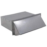 Zephyr - Duct 3-1/4 In. x 10 In. Exhaust Cap with Damper & Bird Screen for Range Hood - Silver