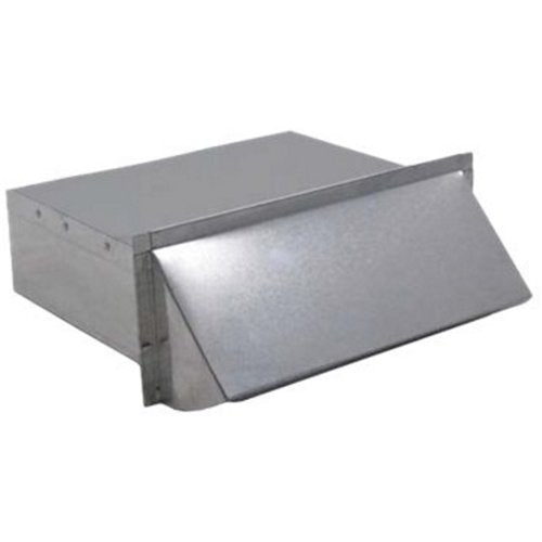 Zephyr - Duct 3-1/4 In. x 10 In. Exhaust Cap with Damper & Bird Screen for Range Hood - Silver