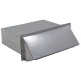 Zephyr - Duct 3-1/4 In. x 10 In. Exhaust Cap with Damper & Bird Screen for Range Hood - Silver