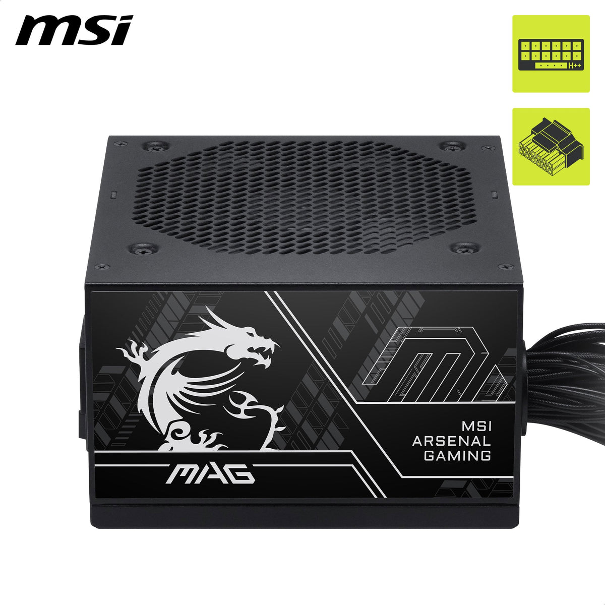MSI - MAG A650BN PCIE5 III 650W 80 PLUS Bronze Non-Modular ATX 3.1 & PCIe 5.1 Ready Power Supply - Black