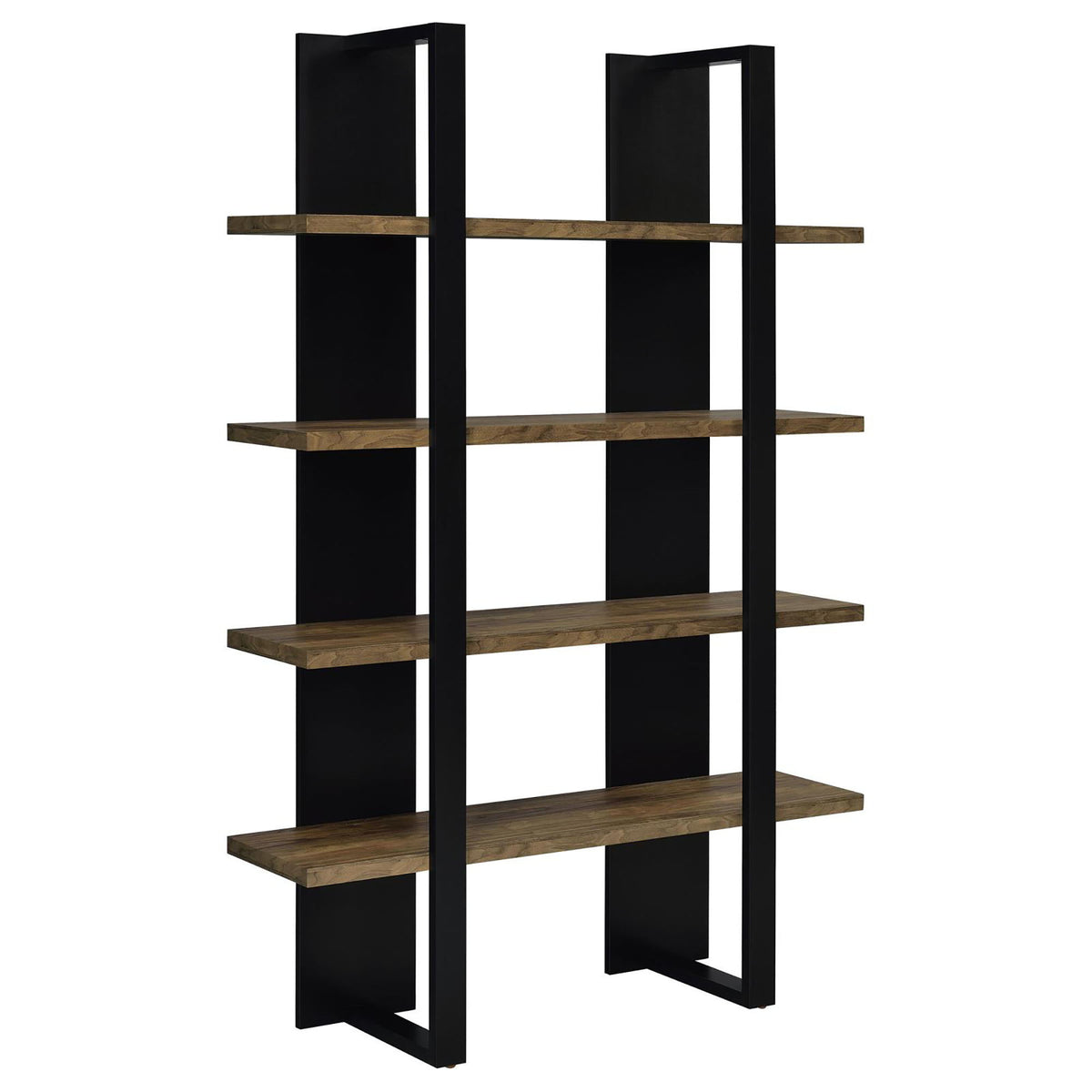 Mystrene - 4 Shelf Bookcase With Open Shelving Design - Black