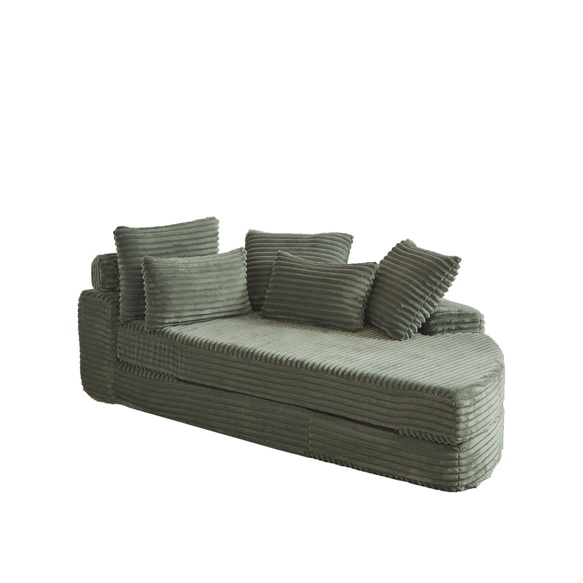 Sofá cama semicircular 2 en 1 con almohada para el cuello