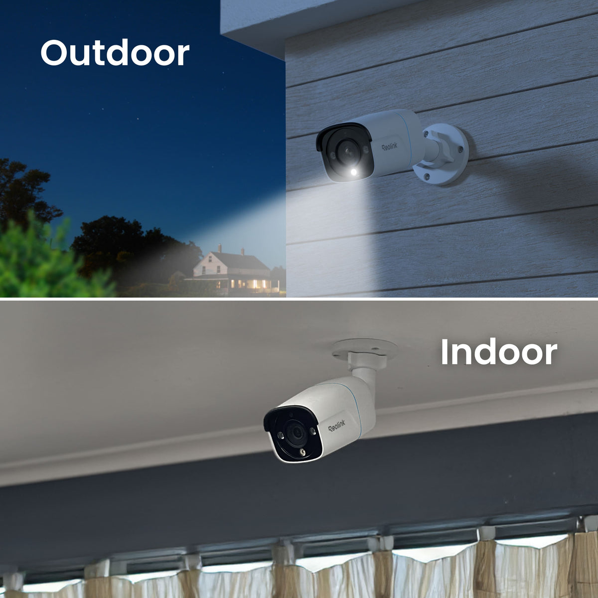 Reolink - 8-Channel, 4 - Bullet Camera Indoor/Outdoor 4K 8MP PoE 2TB Smart NVR Security Surveillance System - White