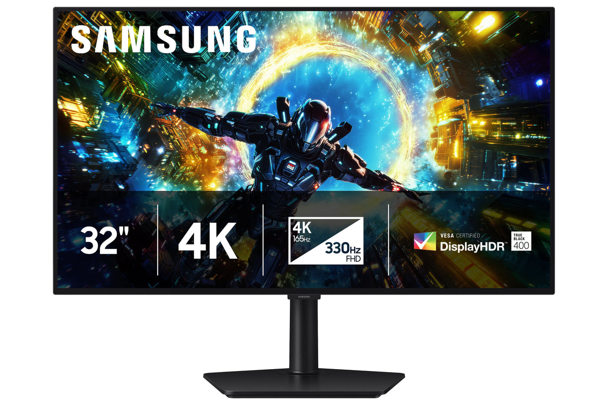 Samsung - 32" Odyssey OLED G7 (G73SH) Dual Mode (4K UHD 165Hz, FHD 330Hz), 0.03 ms, NVIDIA Gsync & AMD FreeSync Premium Pro - Black