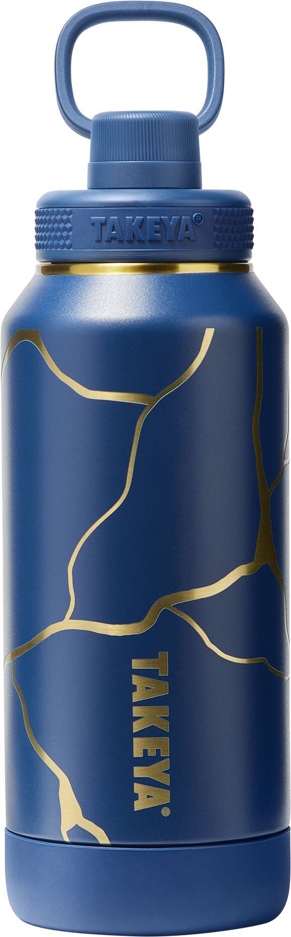 Takeya - Kintsugi 32-oz. Leakproof Water Bottle with Spout Lid - Bleu Marine