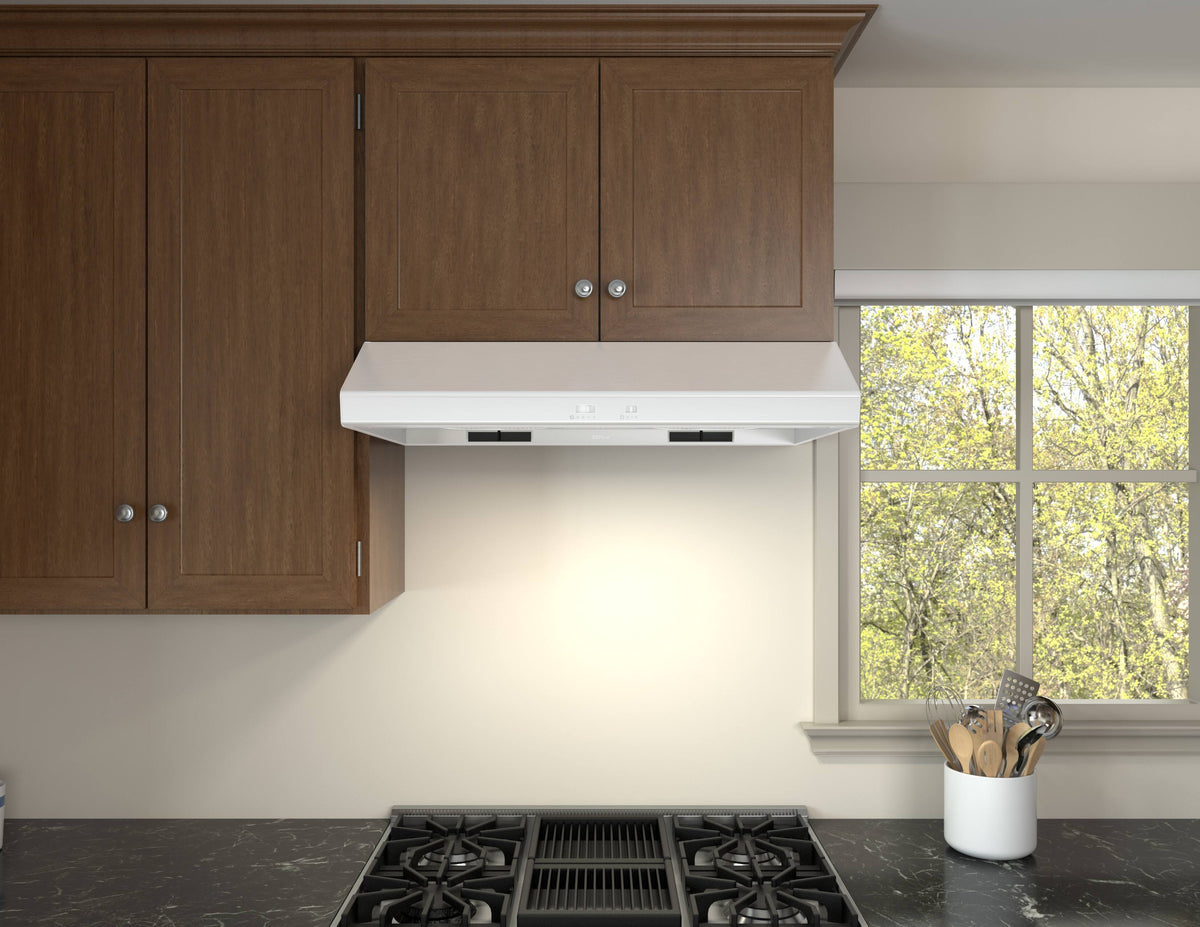 Zephyr - 36 inches - Externally Vented - Under cabinet Range Hood - White