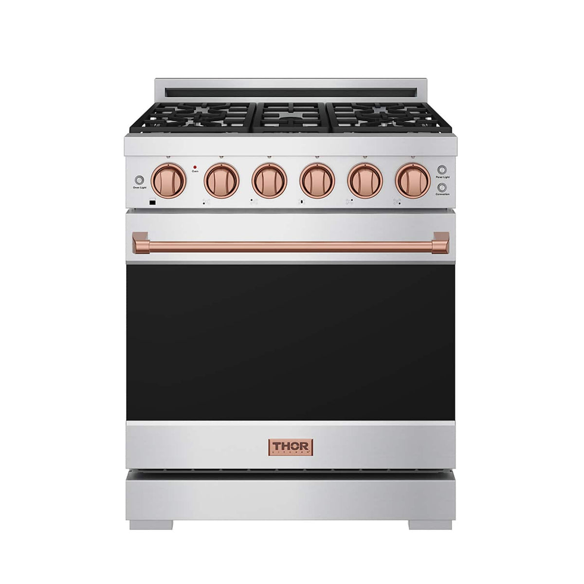 Gordon Ramsay Series by Thor Kitchen 4.55 Cu. Ft Freestanding Liquid Propane Gas Range with Rose Gold Hardware - Stainless Steel