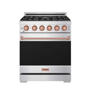Gordon Ramsay Series by Thor Kitchen 4.55 Cu. Ft Freestanding Gas Range with Rose Gold Hardware - Stainless Steel