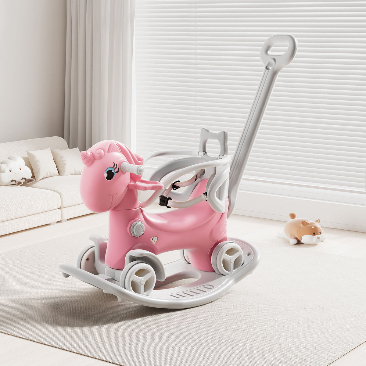 Caballito balancín de unicornio para niños pequeños