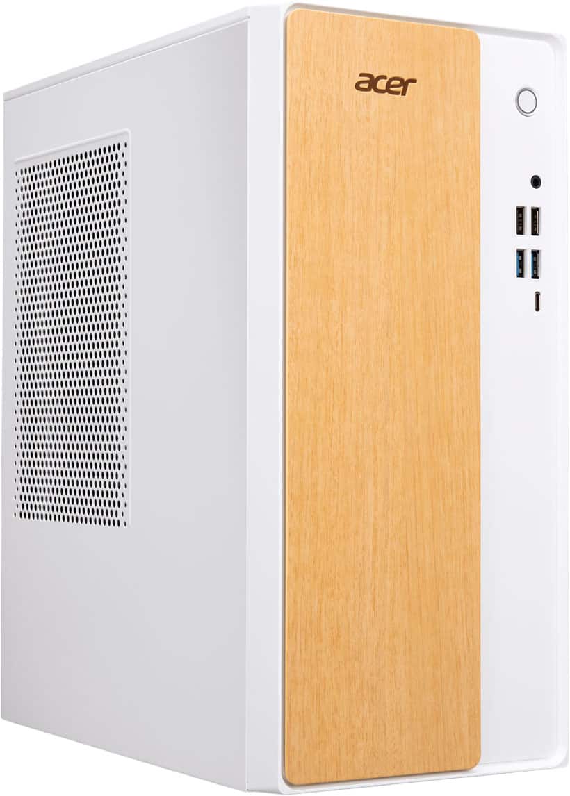 Acer - Aspire TC AI Tower Desktop - AMD Ryzen AI 5 330 2025 - 16GB DDR5 Memory – 1TB Storage - Copilot+ PC - White