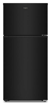 Whirlpool - 28 in. Wide 14.3 cu. ft. Top Freezer Refrigerator with Total Coverage Cooling - Black