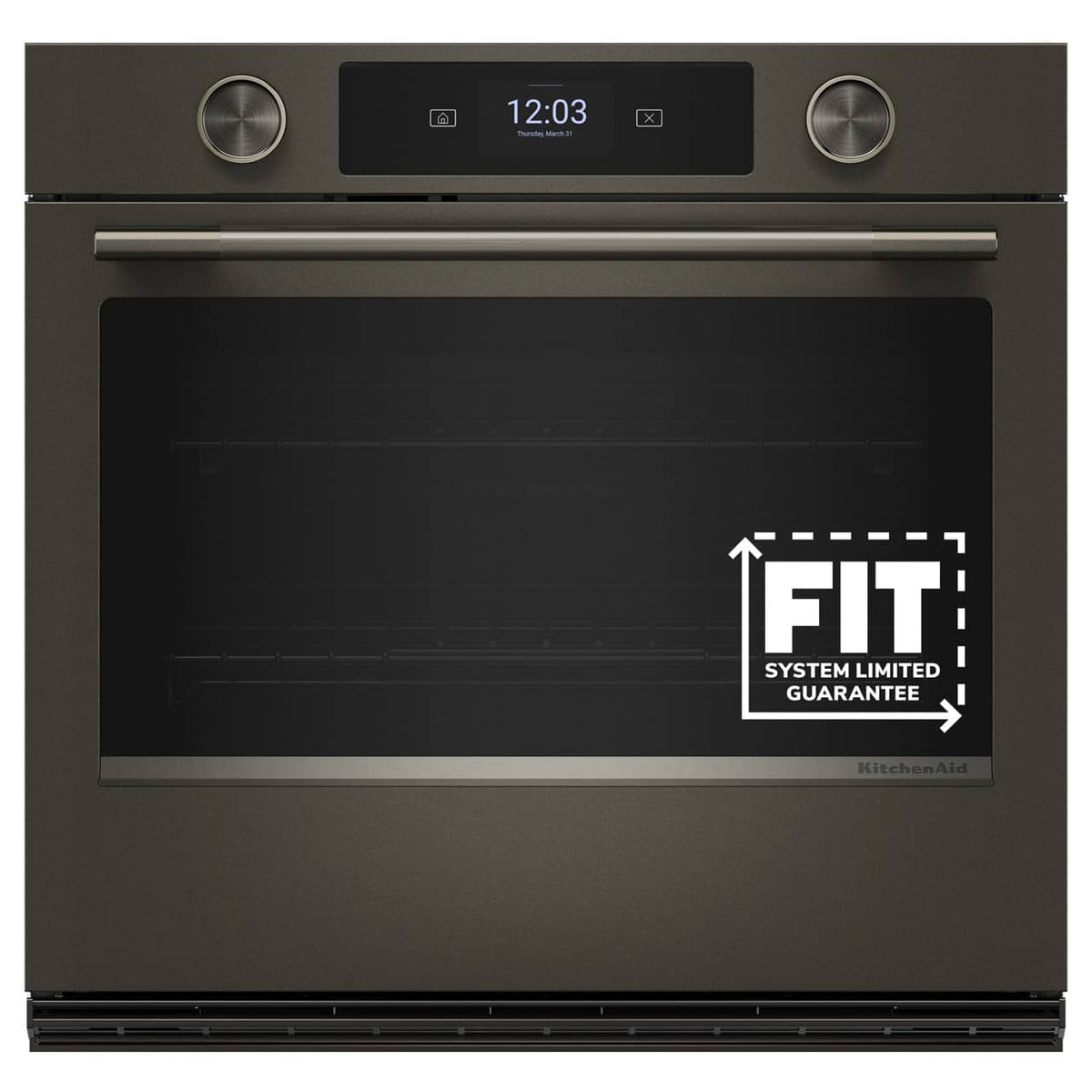 KitchenAid - 30" Smart Built-In Single Electric Wall Oven with Intelligent Cooking Camera - Black Ore