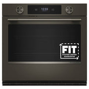 KitchenAid - 30" Smart Built-In Single Electric Wall Oven with Intelligent Cooking Camera - Black Ore