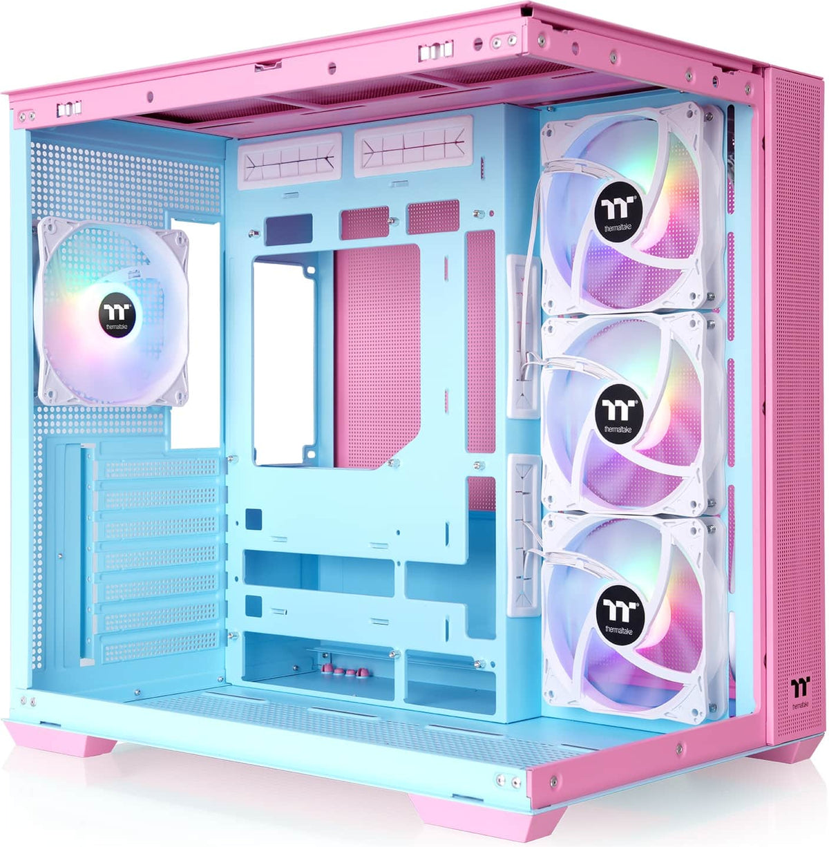 Thermaltake - View 380 TG ARGB ATX Mid-Tower PC Case - Bubble Pink