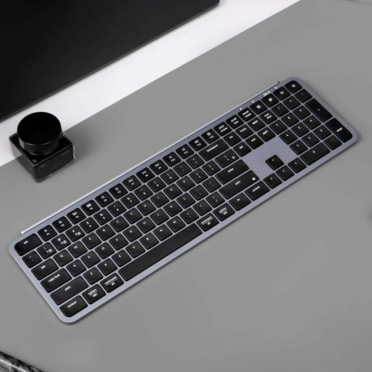 Keychron - B6 Pro 100% Custom Wireless Keyboard with Progrmmable ZMK Support - Space Gray
