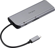 Targus - USB-C Alt. Mode Dual HDMI 4K Mobile Dock with 140W EPR Pass-Thru & SD Reader - Silver