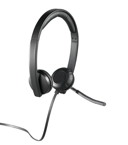 Logitech - H650e Stereo Wired On-ear Headset - Black