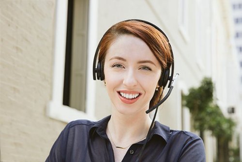 Logitech - H650e Stereo Wired On-ear Headset - Black