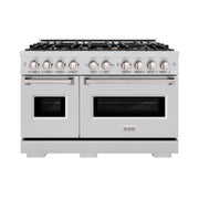 ZLINE - 48 in. Wide 8 Burner Classic Double Oven Gas Range (CGR-BR-48) - Stainless Steel