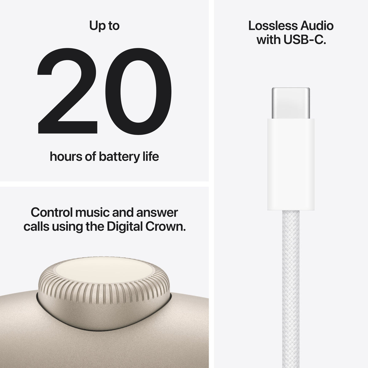 Apple - Geek Squad Refurbished Good - AirPods Max 2 (USB-C) - Starlight