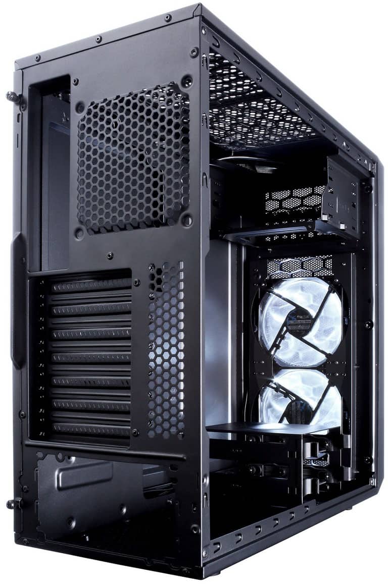 Fractal Design - Focus G ATX, microATX, Mini-ITX Black Chassis with Acrylic Window Mid Tower PC Case - Black