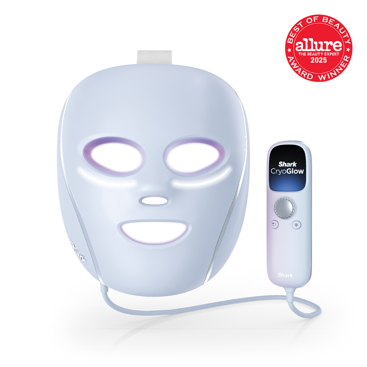 Shark - CryoGlow Under- Eye Cooling + LED Anti-Aging & Skin Clearing Face Mask - Blue Frost