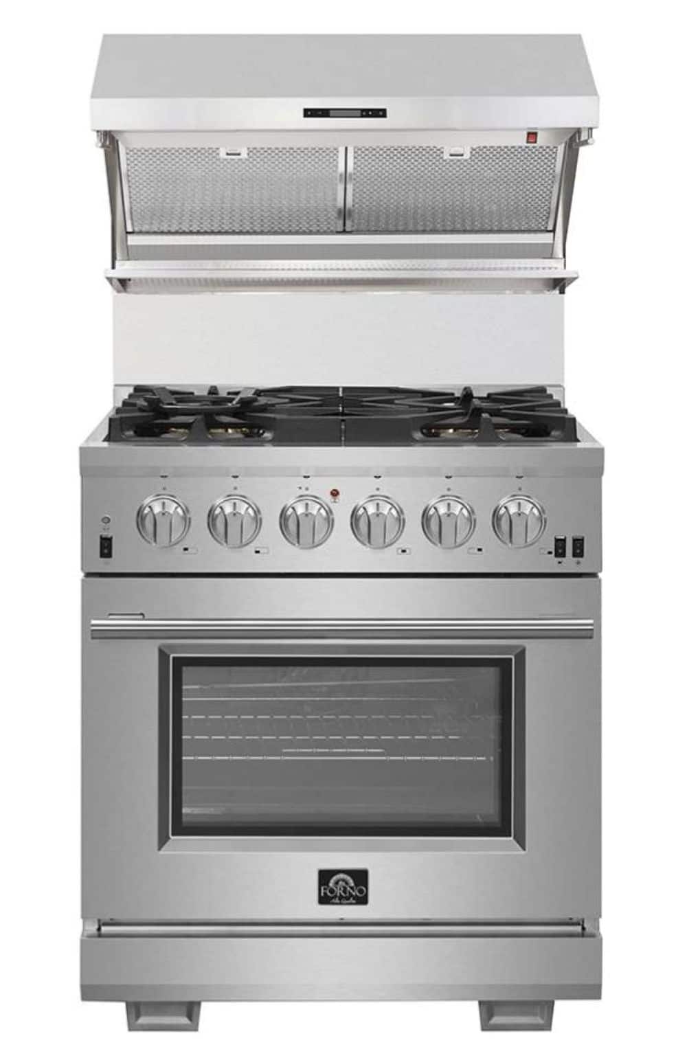 Forno Appliances - 30 inches - Externally Vented - Wall Range Hood - Silver