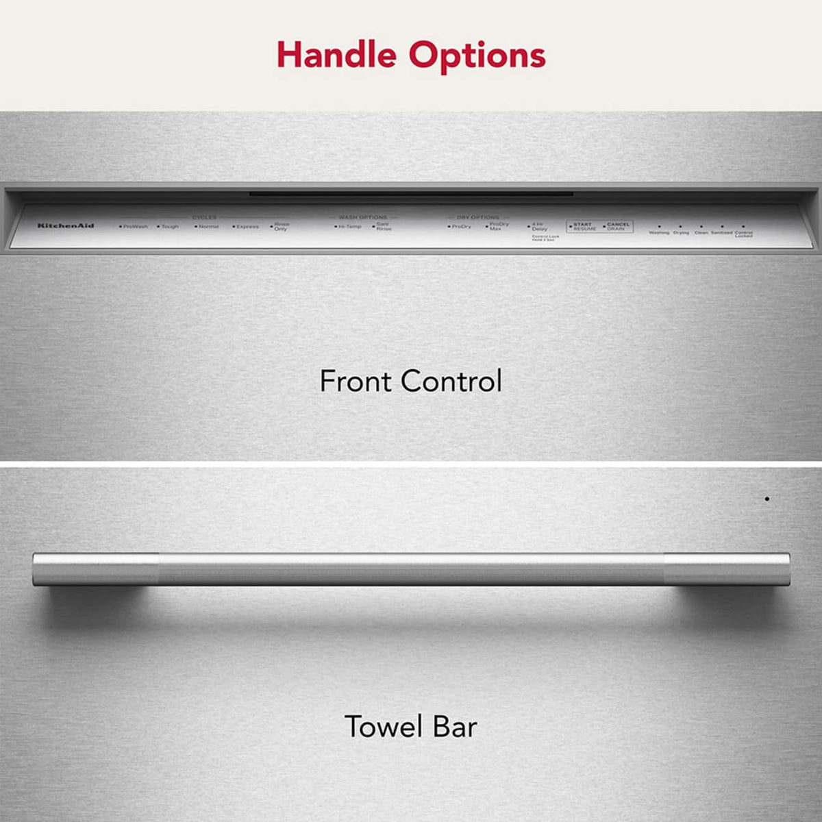 KitchenAid - 24 inch Top Control Built-In Dishwasher with Third Level Utensil Rack and 47 dBA - Stainless Steel