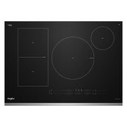 Whirlpool - 30 in. Wide 4 element Electric Induction Cooktop with Temp Cook Technology and WipeClean Coating - Stainless Steel