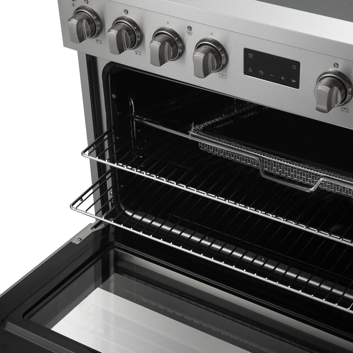 Forno Appliances - 36 in. Wide 0 Elements Torino 5.36 Cu. Ft. Freestanding Induction True Convection Range - Silver