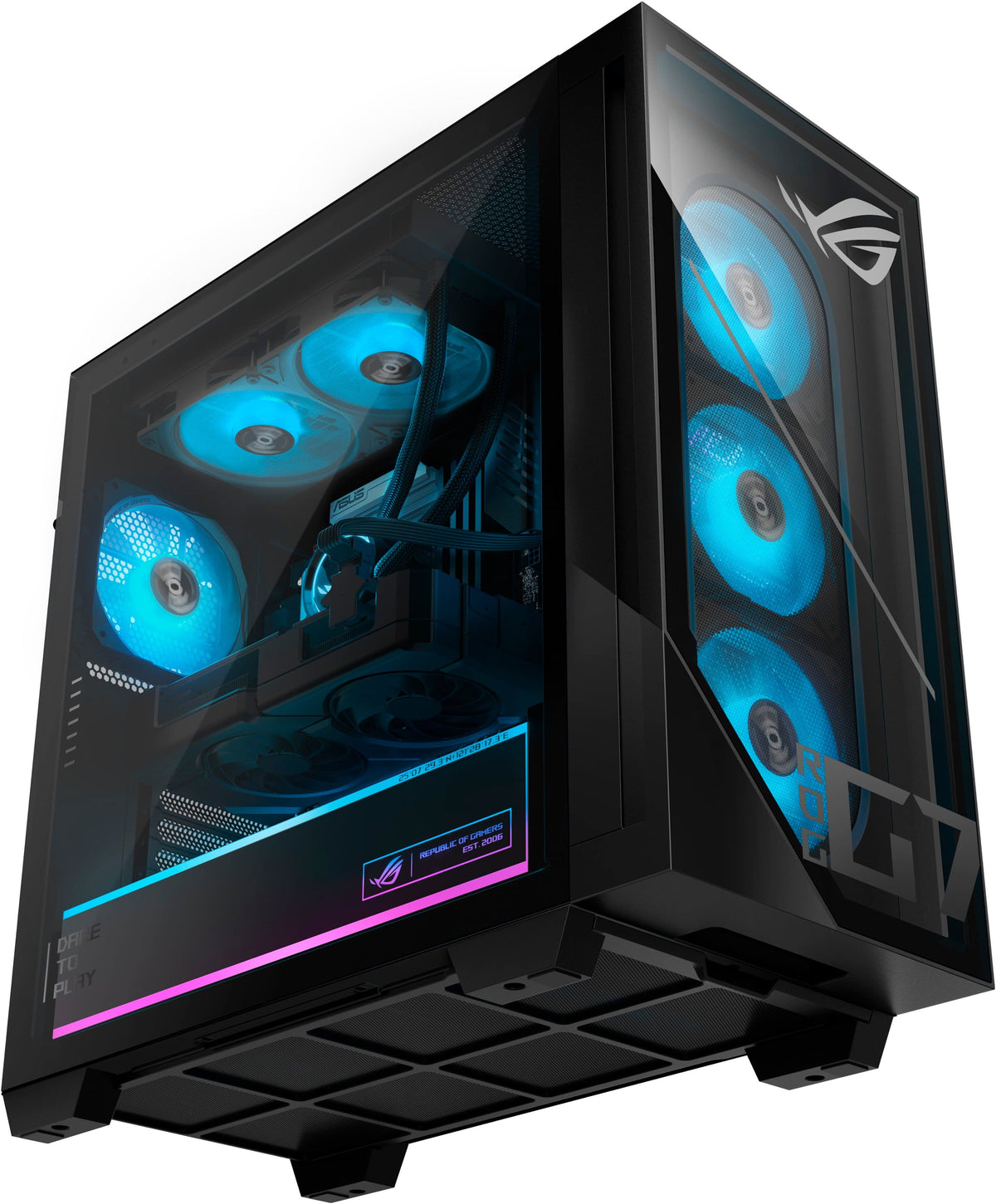 ASUS - ROG G700 Gaming Desktop - Intel Core Ultra 7 265KF - 32GB Memory - NVIDIA GeForce RTX 5070 12GB - 2TB SSD - Black