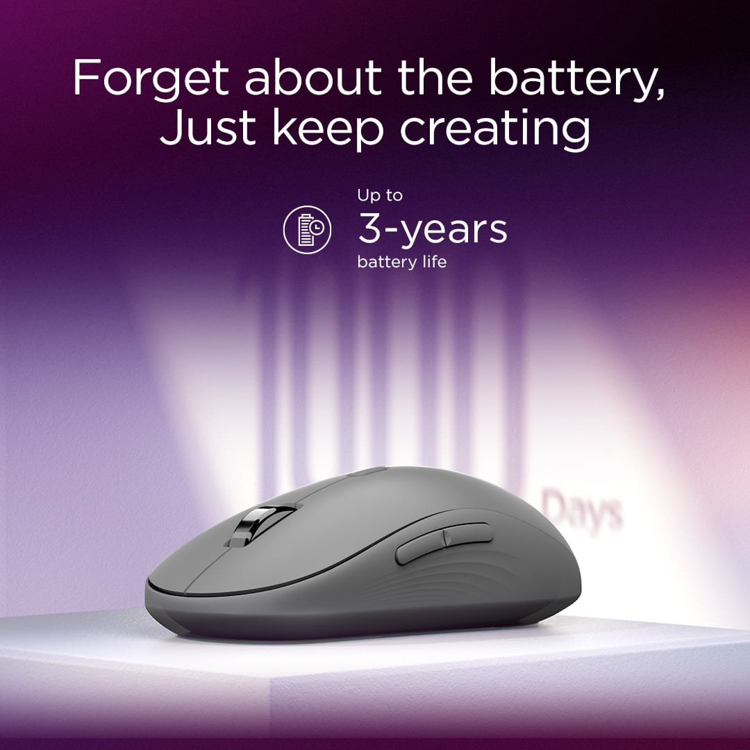 Lenovo - Yoga Bluetooth Silent Mouse - Wireless - Luna Grey