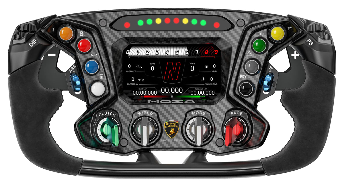 Moza Racing - Lamborghini Essenza SCV12 Sim Racing Steering Wheel for Windows - Black