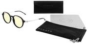 GUNNAR - Loop Computer Glasses with Blue Light Reduction, Amber Sun-Shift Lenses - Onyx Mercury