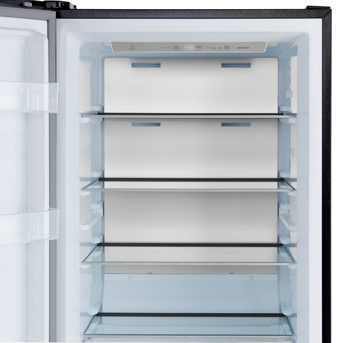 Forno Appliances - Maderno 13.6 Cu. Ft. Left Swing Upright Convertible Freezer with Antique Brass Handles - Black