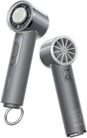 TORRAS - COOLiFY iva Handheld Portable Fan with Ice Cooler, 4900mAh Rechargeable Powerful, Mini Small Hand & Pocket Fan - Charcoal