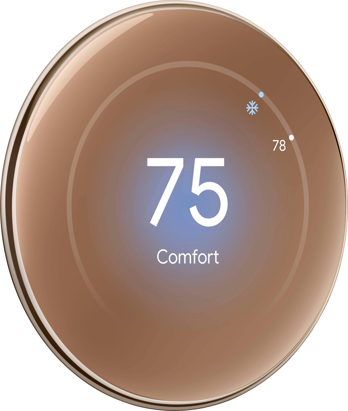 Google - Nest Learning Thermostat (4th gen) with Nest Temperature Sensor (2nd gen) - Polished Gold