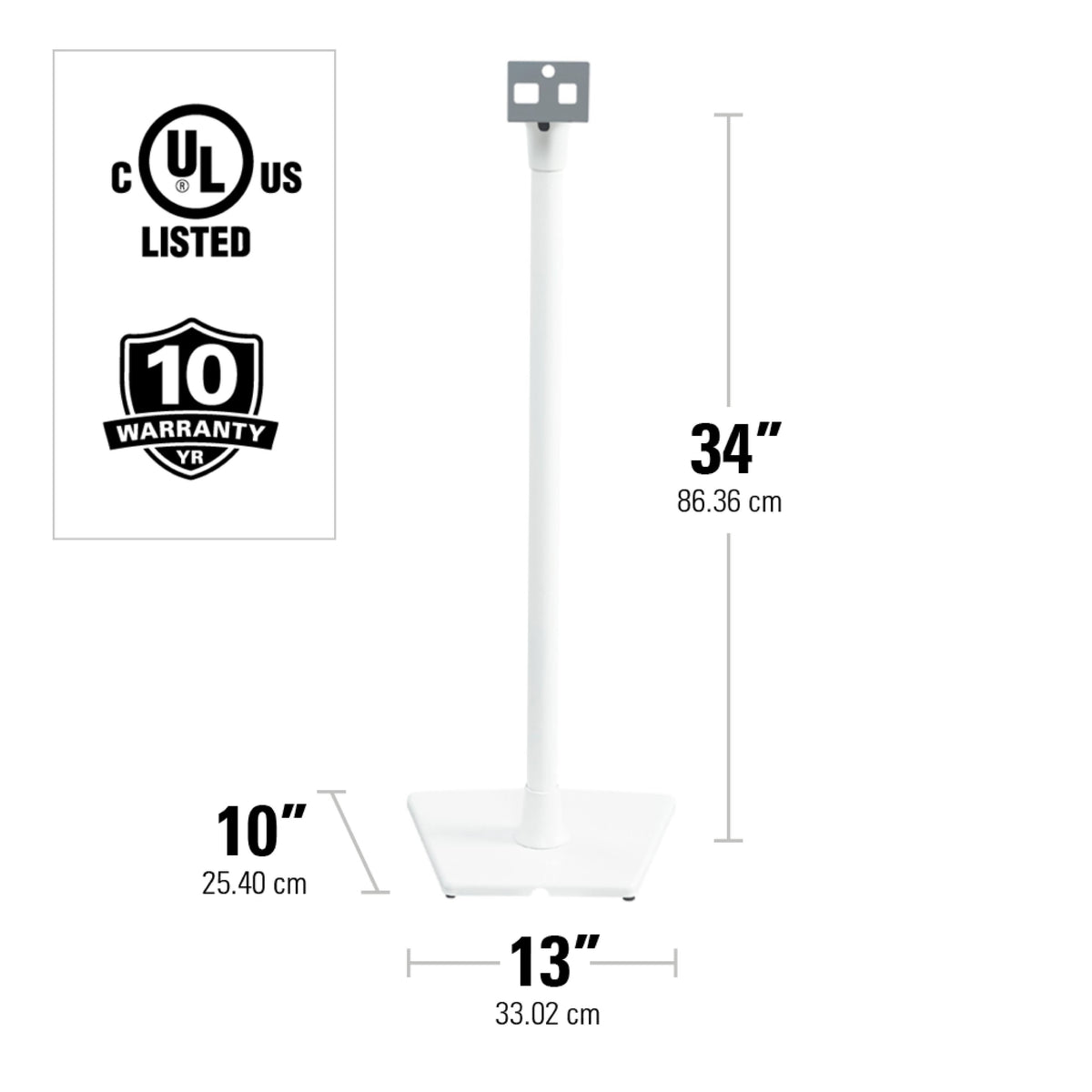 Sanus - Speaker Stand - White