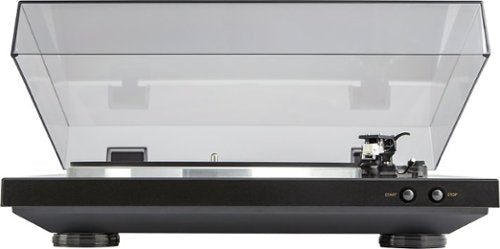 Denon - DP-300F Fully Automatic Analog Turntable with Built-In Phono Equalizer, Unique Tonearm Design, Slim Design - Black