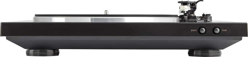 Denon - DP-300F Fully Automatic Analog Turntable with Built-In Phono Equalizer, Unique Tonearm Design, Slim Design - Black